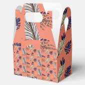 Moderne Bladpatroon Feestbenodigdheden Bedankdoosjes (Geopend)