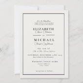 Moderne, blanc et noir, Faire-part de mariage simp (Devant)