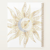 Moderne Blanc Or Soleil Lune Planète Universe Mand (Dos)