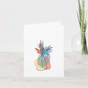 Moderne blanco botanische briefkaart briefpapier