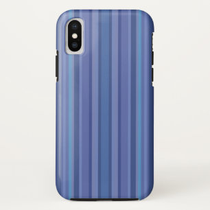 Moderne Blau Paarse Streep iPhone XS Hoesje