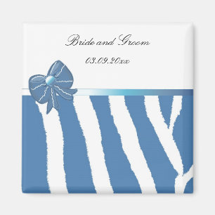 Moderne Blau Save the Date Magneet
