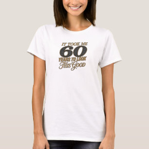 Moderne Blau TOOK 60 YEARS GOOD 2D Mode Kunst T-shirt