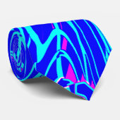 Moderne blauw Abstracte kunst schilderen Stropdas (Opgerold)