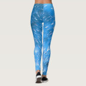 Moderne blauw Athletic Workout-Leggings Leggings (Achterkant)