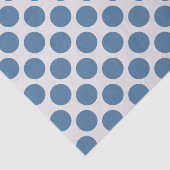 Moderne Blauw-Wit Grote Polka Dots Tissuepapier (Detail)