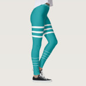 Moderne blauw wit werkout leggings (Rechts)
