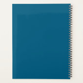 Moderne blauwe aangepaste fotocollage planner doel (Achterkant)