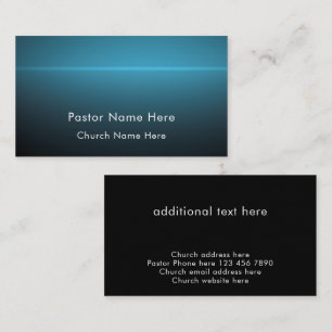 Moderne blauwe aangepaste tekst Christelijke kerk Visitekaartje