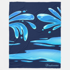 Moderne Blauwe Abstracte Deken | Luxe Minimaal Knu