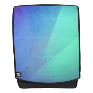 Moderne Blauwe Aqua & Turquoise Geometrische Gradi Rugtassen