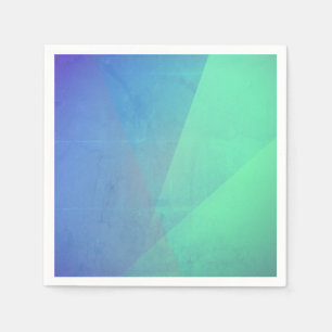 Moderne Blauwe Aqua & Turquoise Geometrische Gradi Servet