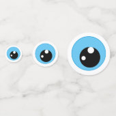 Moderne blauwe bescherming tegen het boze oog verj confetti (Voorkanten)