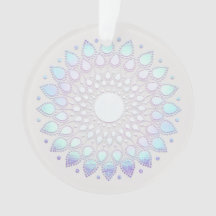Moderne blauwe bloemen Lotus Mandala