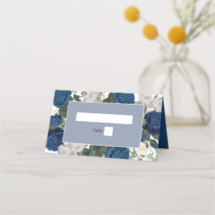 Moderne Blauwe Bloemen Waterverf Elegante Huwelijk