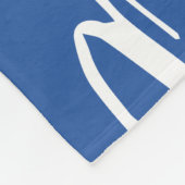 Moderne, blauwe bodemlijn fleece deken (Hoek)