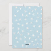 Moderne blauwe elegant Script Eucalyptus Foliage Feestdagenkaart (Achterkant)