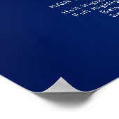 Moderne blauwe elegante prijslijst schoonsalon poster (Hoek)