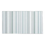 Moderne Blauwe en Witte Kuststrepen Kussensloop (Achterkant-Links)