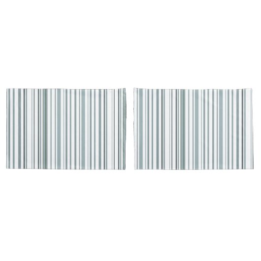 Moderne Blauwe en Witte Kuststrepen Kussensloop (Achterkant-Set)