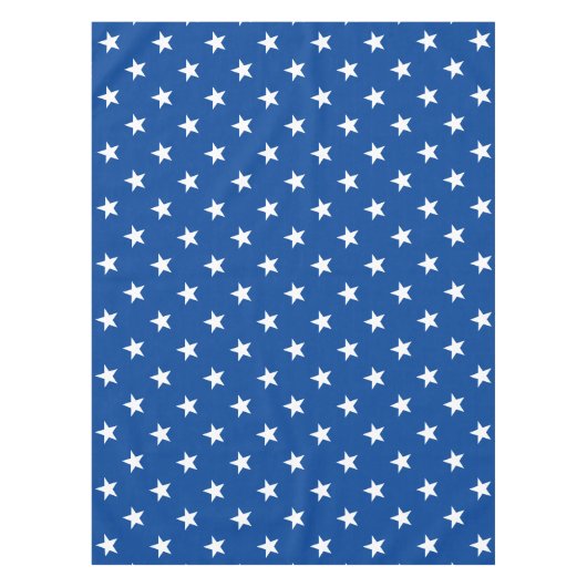 Moderne blauwe en witte sterren grafisch patroon l tafelkleed (Voorkant)