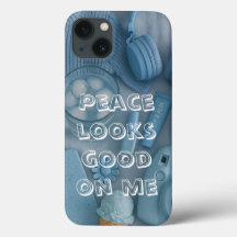 Moderne blauwe esthetische telefoonhoes