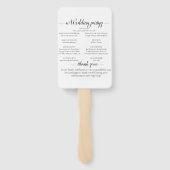 Moderne Blauwe Franse Bloem Bruiloft Handventilato Handwaaier (Achterkant)