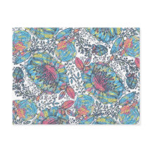 Moderne  blauwe gele Waterverf