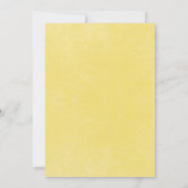 Moderne Blauwe & Gele Wildbloemen Bruidsbrunch Kaart (Achterkant)