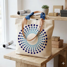 Moderne Blauwe Gestippelde Cirkel