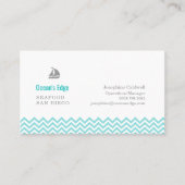 Moderne blauwe golven visitekaartje (Voorkant)