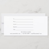 Moderne Blauwe Gouden Agaat Cadeaucertificaatkaart (Achterkant)