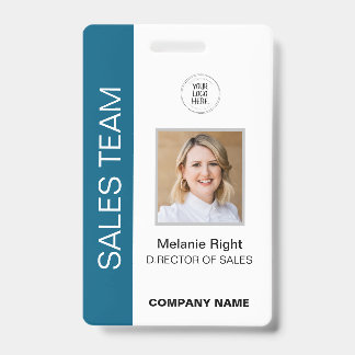 Moderne blauwe ID-badge Badge