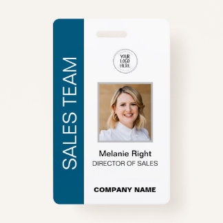 Moderne blauwe ID-badge Badge
