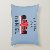 Moderne Blauwe Kinder Rode Racing Auto Accent Kussen (Voorkant(Verticaal))