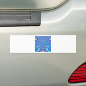 Moderne blauwe kunst bumpersticker (Op auto)