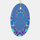 Moderne blauwe kunst keramisch ornament (Rechts)