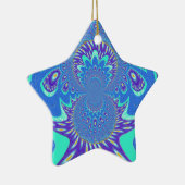 Moderne blauwe kunst keramisch ornament (Rechts)