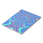 Moderne blauwe kunst notitieblok (Gedraaid)