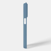 Moderne Blauwe Kust Witte Monogram Naam Case-Mate iPhone Case (Achterkant / Rechts)
