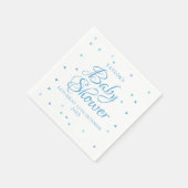 Moderne Blauwe Liefde Harten Baby Jongen Douche Sp Servet (Hoek)