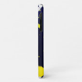 Moderne Blauwe & Maïs Verfspatten Monogram Case-Mate iPhone Case (Achterkant/links)