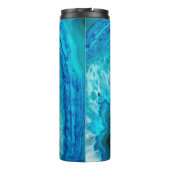 Moderne Blauwe Marmeren Agaat Thermosbeker (Achterkant)