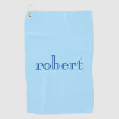 Moderne Blauwe Naam | Trendy Ice Blue Golfhanddoek (Voorkant)