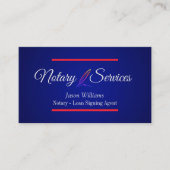 Moderne blauwe notaris visitekaartje (Voorkant)