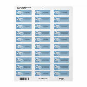 Moderne Blauwe Optometrist Etiket (Full Sheet)