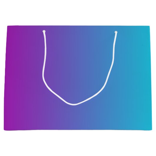 Moderne blauwe Paarse gradiënt Groot Cadeauzakje (Voorkant)