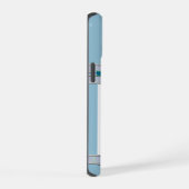 Moderne Blauwe Pommerse Hondenkunst iPhone 15 Hoesje (Rechterkant)