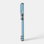 Moderne Blauwe Pommerse Hondenkunst iPhone 15 Hoesje (Linkerkant)