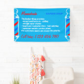 Moderne Blauwe Pool Supply Service Barber Shop Spandoek (Insitu)